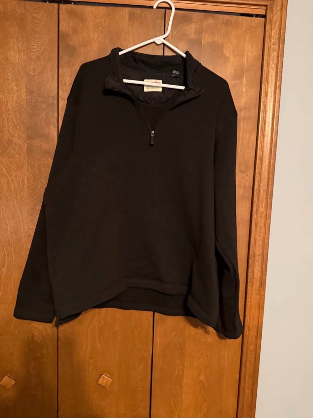Wrangler Men's Black Quarter-Zip Pullover Sweater
